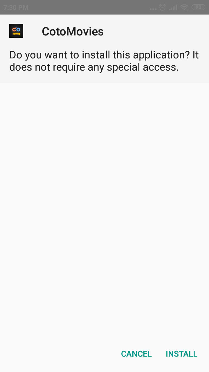CotoMovies Install in Smartphone
